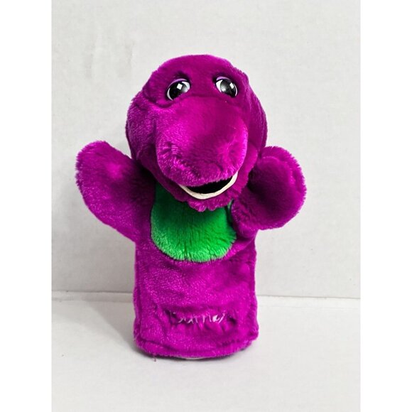 Lyons Group 1993 Barney The Purple Dinosaur Hand Puppet Kids Plush Embroidery - Picture 1 of 7